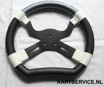 Stuur Flat Bottom R Racing KG zwart/grijs 340mm