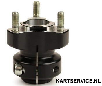 Wielnaaf RR voor achteras 25 x 62mm ZWART